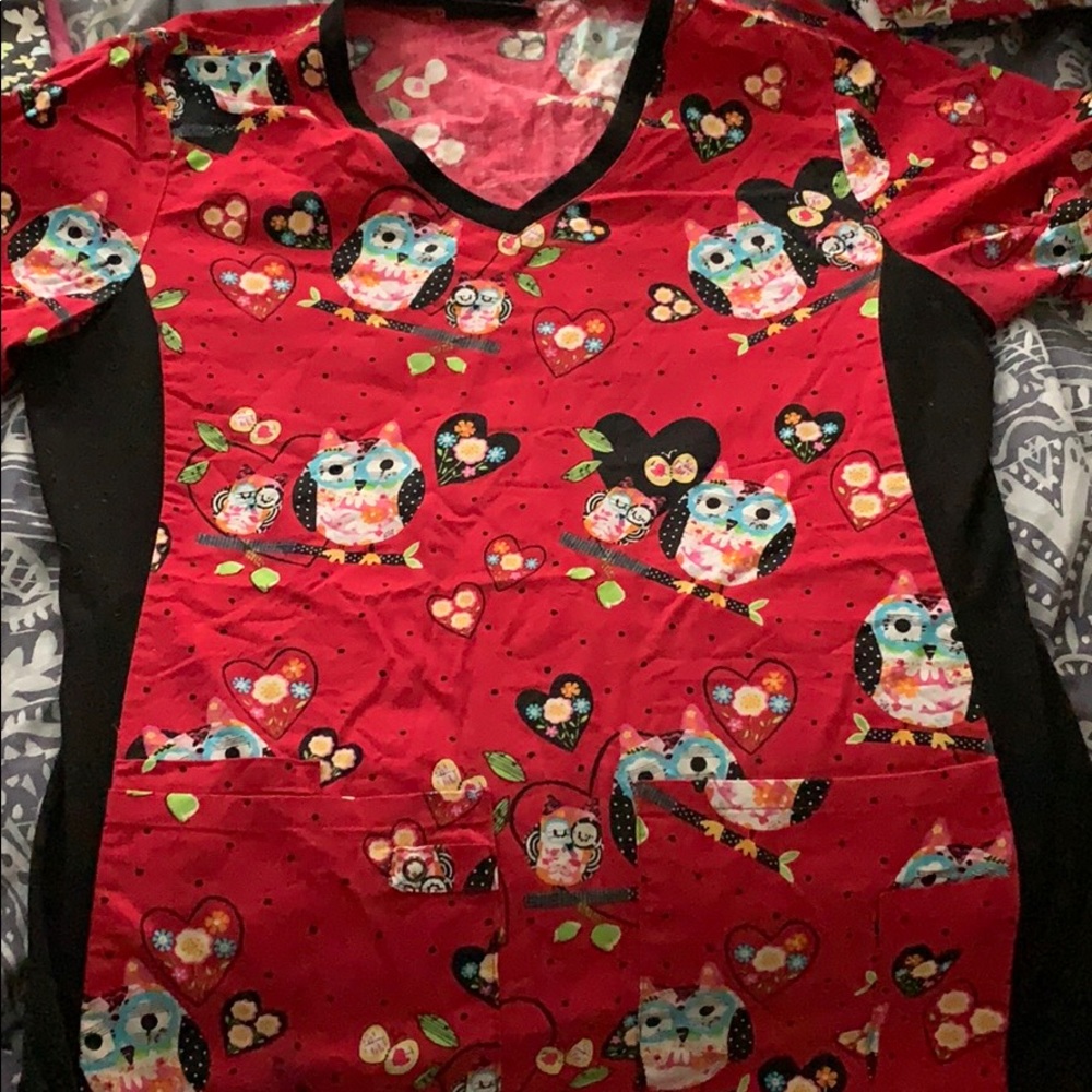 Owl Scrub Top